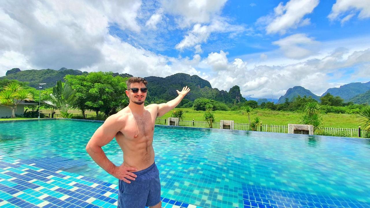 Lisha Garden Resort Hotel Vang Vieng Exterior foto