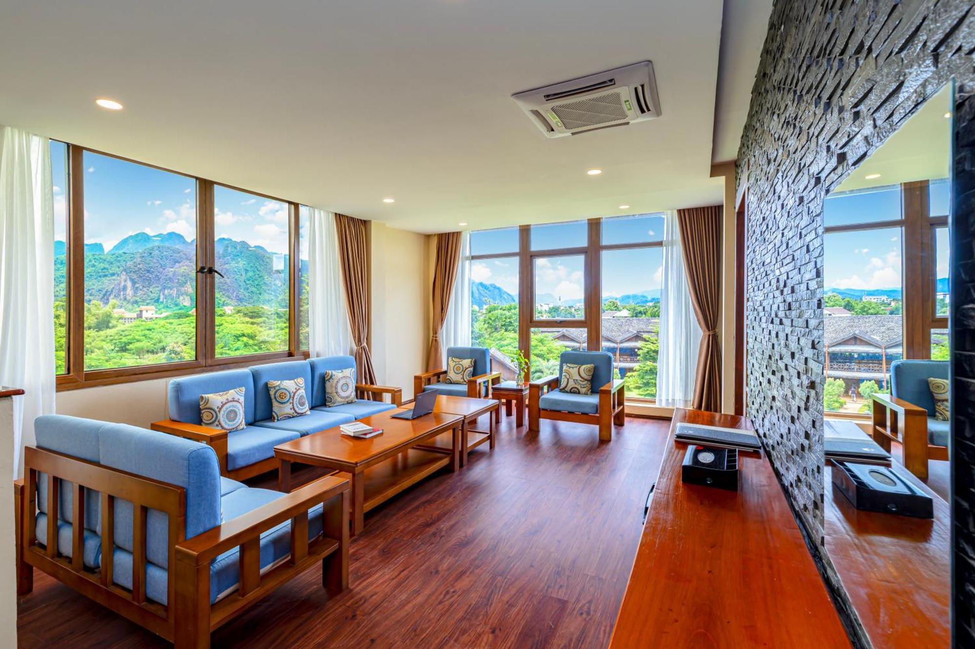 Lisha Garden Resort Hotel Vang Vieng Exterior foto