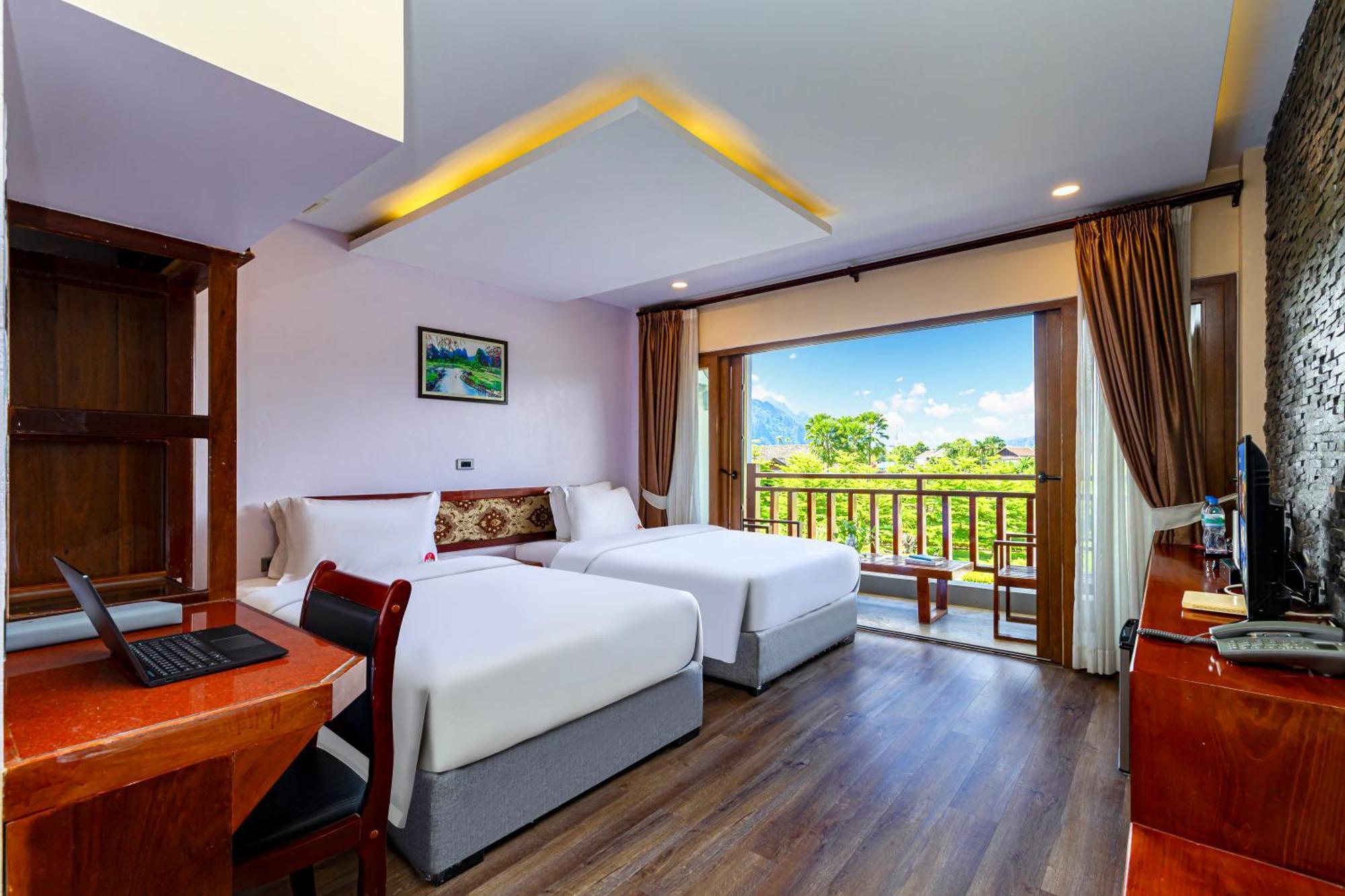 Lisha Garden Resort Hotel Vang Vieng Exterior foto